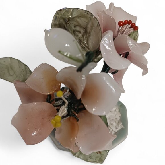 🌸Vintage Chinoiserie Glass Flower Bonsai Set (2)🌸 - Picture 14 of 16